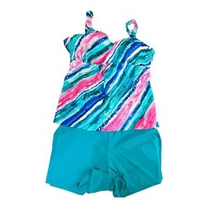 Kim Gravel x Swimsuits For All 2-Piece Tankini Swimsuit - Size 14 & 16 - NWT